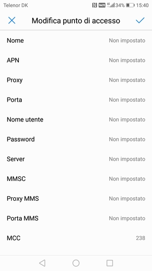 Inserisci informazioni MMS