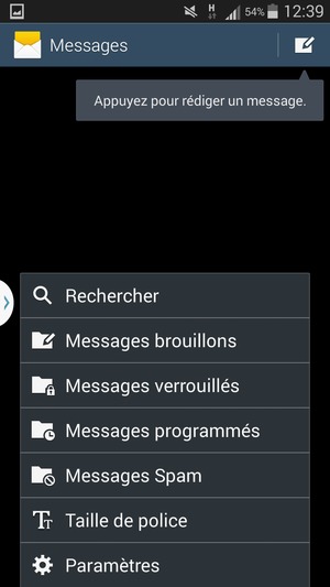 Sélectionnez Paramètres