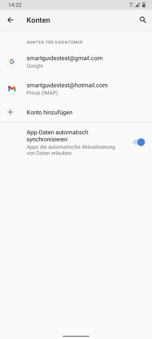 Wählen Sie Ihr Google Konto