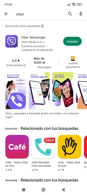 Seleccione la aplicación