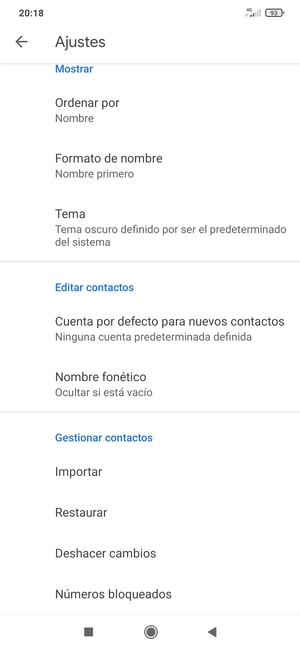 Desplácese y seleccione Importar