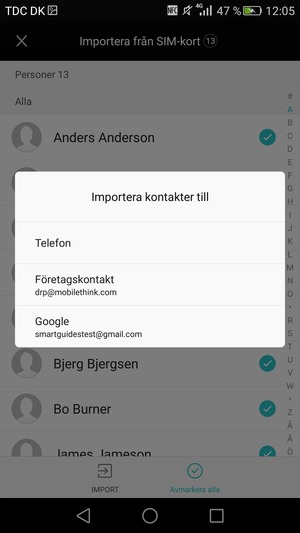 Tryck på ditt Google-konto