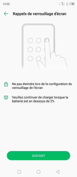 Sélectionnez SUIVANT