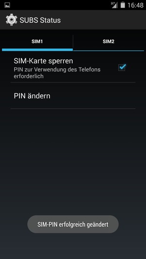 Ihre SIM-PIN wurde geändert