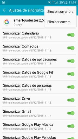 Seleccione Sincronizar ahora