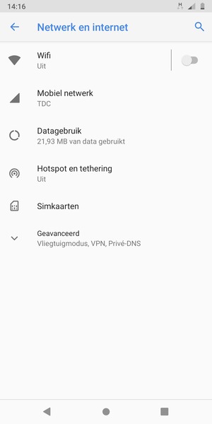 Selecteer Mobiel netwerk