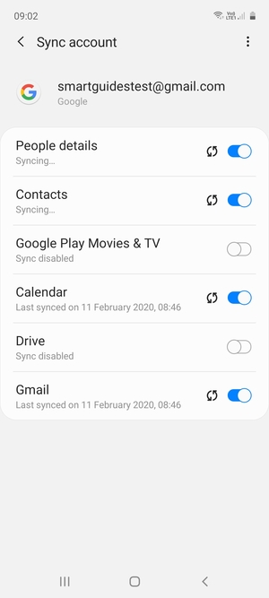 Your information will be synchronised