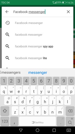 Voer de app-naam in en selecteer Zoeken