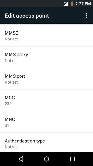 Scroll down and enter MMS information