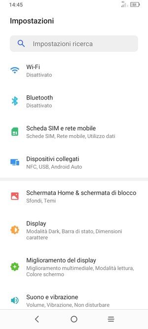 Seleziona Scheda SIM e rete mobile