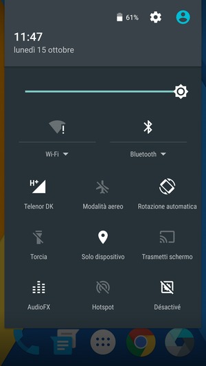 Disattiva Wi-Fi e Bluetooth