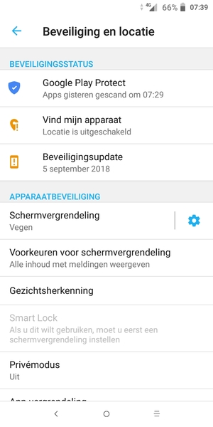 Selecteer Schermvergrendeling