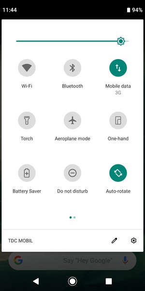 Adjust brightness to the required level