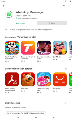 Warten Sie, bis der Installationsprozess  beendet ist