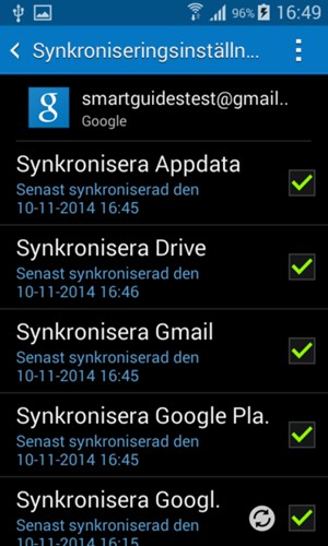 Kontrollera att Kontakter är valt