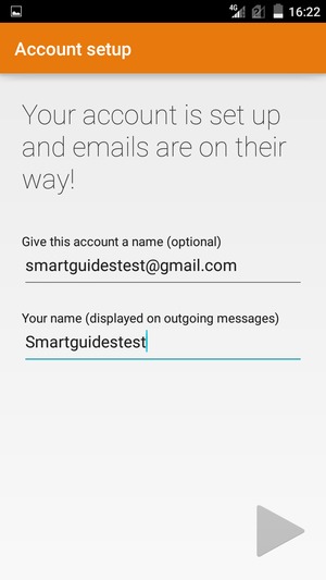 Give your account a name and enter your name. Select Next