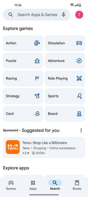 Select the Search bar