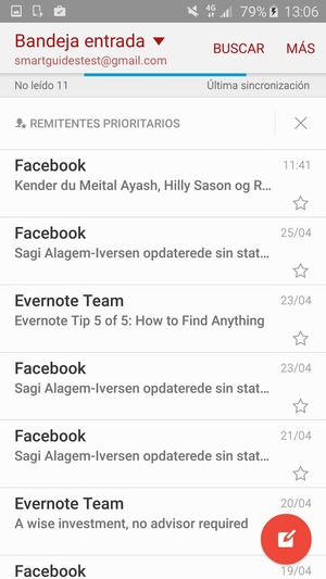 Su Gmail/Hotmail está listo para usar