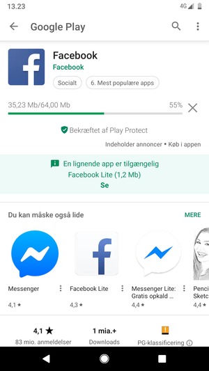 Afvent at installeringen er afsluttet