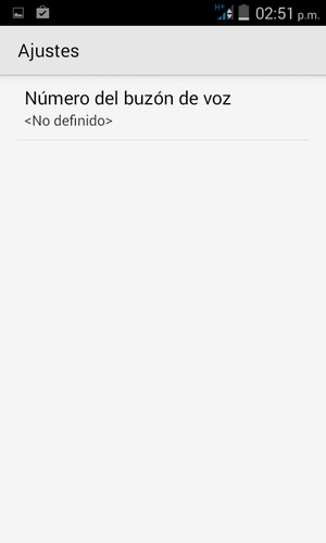 Seleccione Número del buzón de voz
