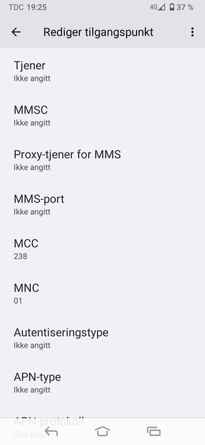 Bla ned og skriv inn MMS-informasjon
