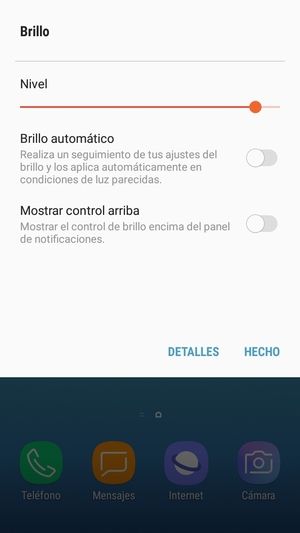 Active Brillo automático y seleccione HECHO