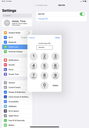 Confirm your New PIN and select Done