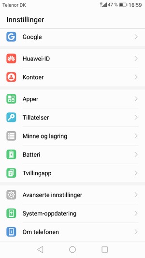 Bla til og velg Avanserte innstillinger