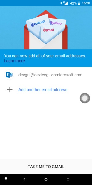 Select TAKE ME TO GMAIL