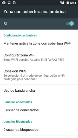 El teléfono ha sido configurado para su uso como módem