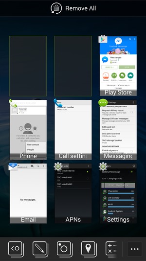Select Remove all to close all running apps