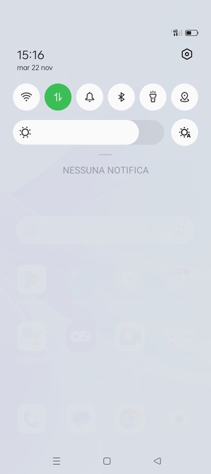 Scorri nuovamente verso il basso il menu in alto