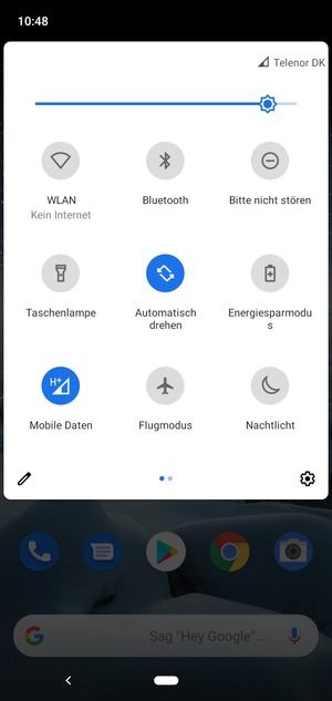 Stellen Sie die Helligkeit auf das erforderliche Niveau