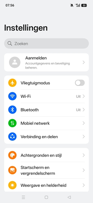 Selecteer Wi-Fi