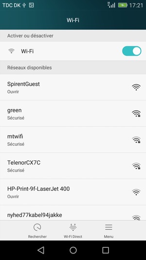 Sélectionnez le réseau sans fil auquel vous souhaitez vous connecter