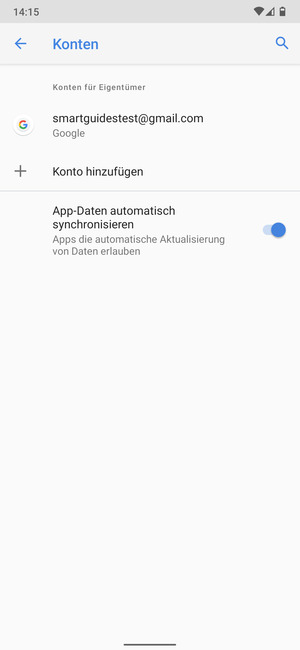 Wählen Sie Ihr Google Konto