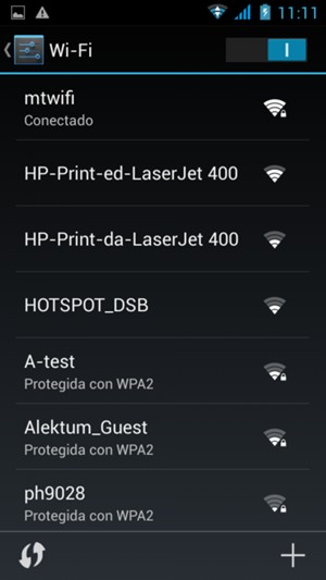 Ahora está conectado a la red Wi-Fi