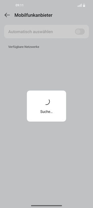 Warten Sie, bis die Suche abgeschlossen ist