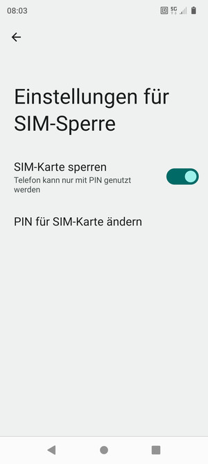 Wählen Sie PIN der SIM-Karte ändern