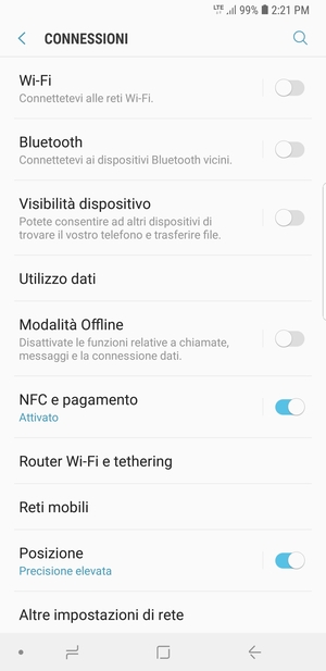Seleziona Reti mobili