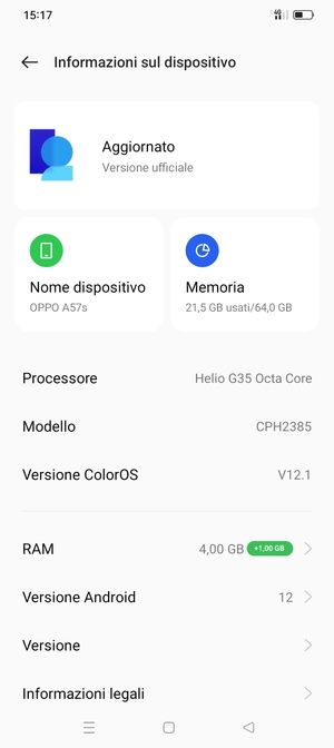 Seleziona Aggiornamento software