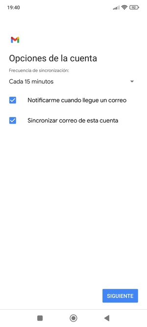 Seleccione SIGUIENTE