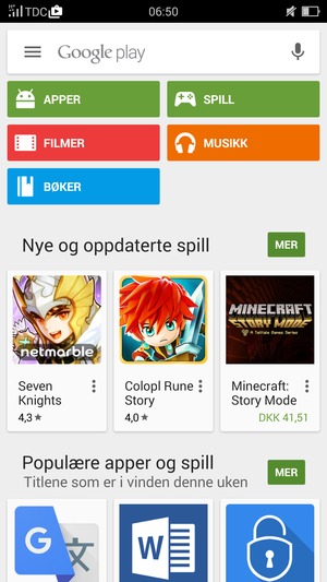 Velg søkefelt