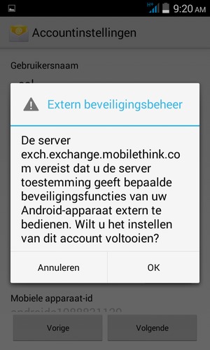 Selecteer OK