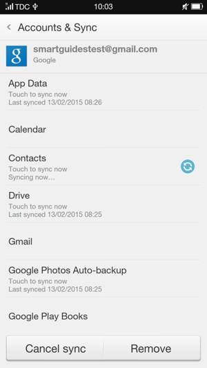 Your contacts from Google will now be synced to your OPPO