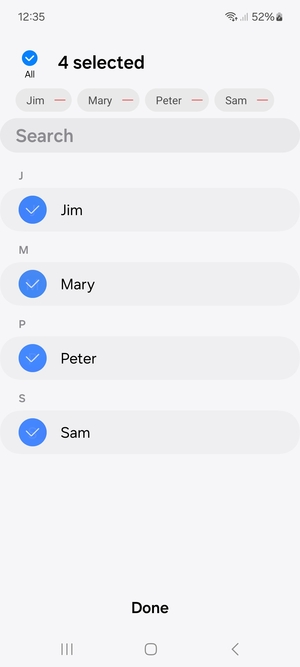 Select Done