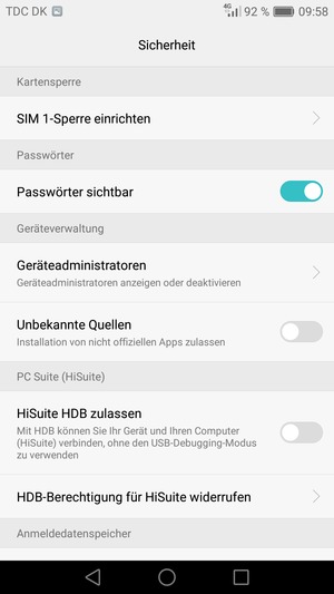 Wählen Sie SIM-Sperre einrichten