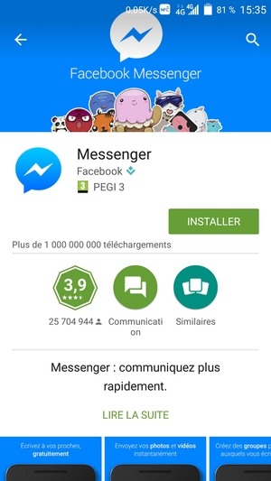 Sélectionnez INSTALLER