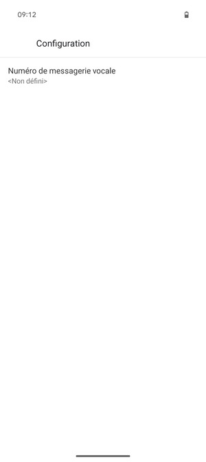 Sélectionnez Numéro de messagerie vocale