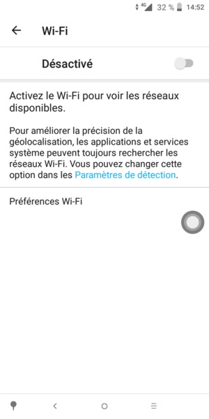 Activer le Wi-Fi